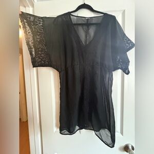 🖤 Vintage Sheer Black Lace Dress / Tunic 🖤